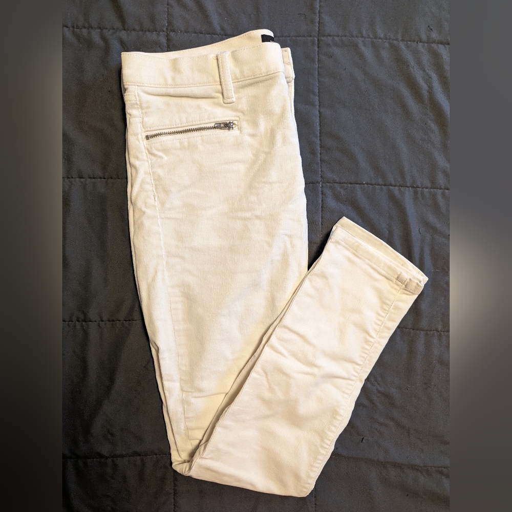 Banana Republic Off White Skinny Corduroy Pants